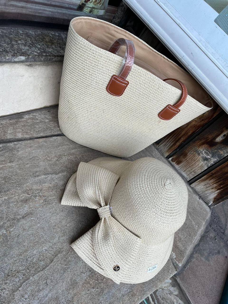 Straw bag straw hat 2