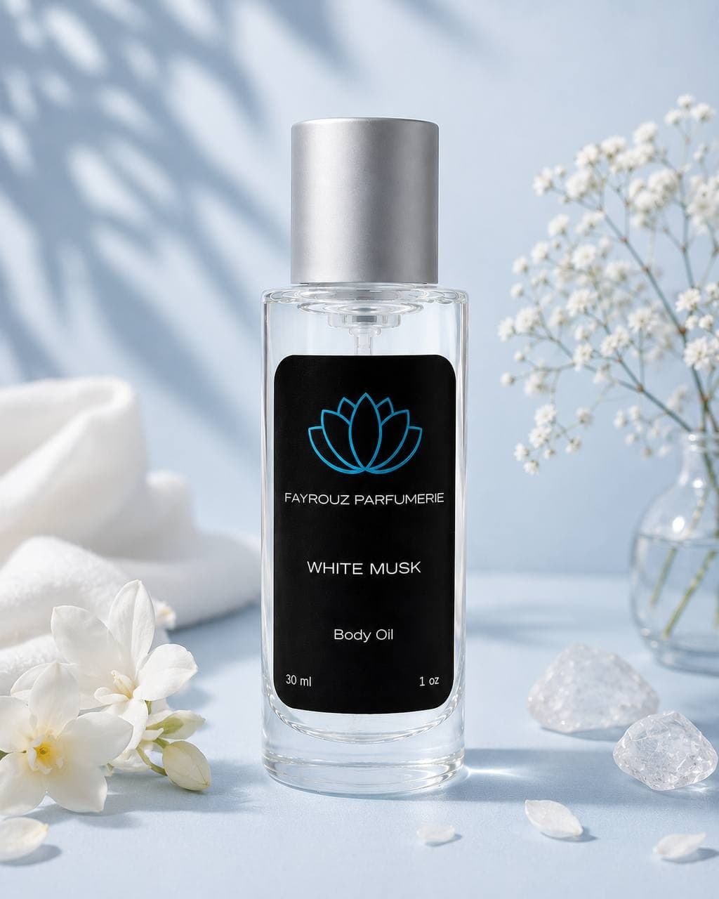 White musk body oil 30ml